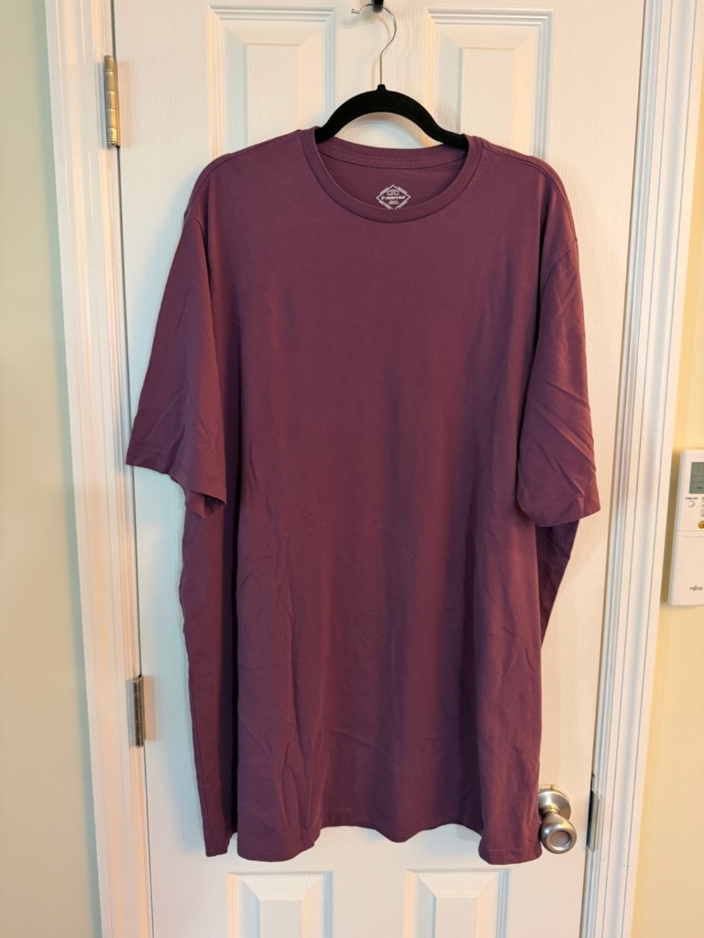 St. John’s Bay Mens 2XLT Tall Plum Purple Crewneck T-Shirt Tee